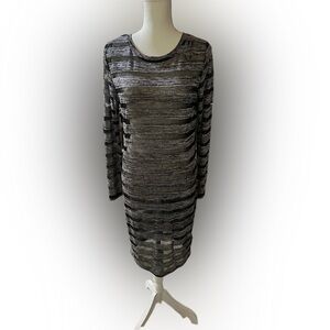 H&M Divided Sheer Striped Dress NWOT